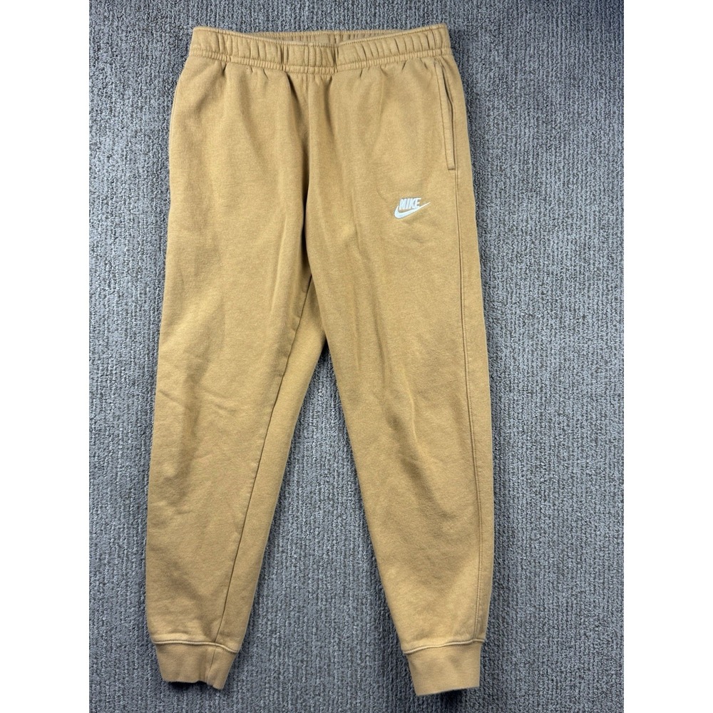 Nike Mens S Sportswear Club Fleece Jogger Pants Sweatpants Camel Brown
